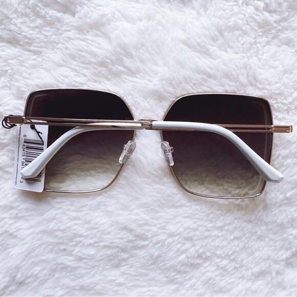 Monica Clear Blue Geometric Sunglasses - Picture 13 of 13